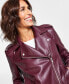 ფოტო #3 პროდუქტის Women's Faux-Leather Jacket, Created for Macy's