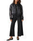 ფოტო #4 პროდუქტის Women's Skyline Organza Faux-Leather Bomber Jacket