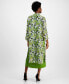 Women's Printed Open-Front Long-Sleeve Duster