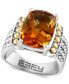 ფოტო #1 პროდუქტის EFFY® Citrine Statement Ring (6-1/6 ct. t.w.) Ring in Sterling Silver & 18k Gold-Plate