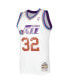 Men's Karl Malone White Utah Jazz 1991-92 Hardwood Classics Reload 3.0 Swingman Jersey