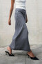 Z1975 denim midi skirt with slit