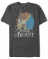 Фото #1 товара Disney Men's Beauty and The Beast Classic Movie Cover Short Sleeve T-Shirt