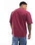 ASOS DESIGN oversized t-shirt in burgundy wash