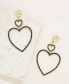 ფოტო #2 პროდუქტის Double Crystal Heart Earrings