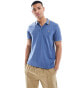 Farah cotton tipped polo top in blue