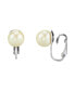 ფოტო #1 პროდუქტის Silver Tone Imitation Pearl Clip Earrings