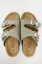 Split leather sandals with buckles