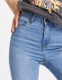 Фото #8 товара Noisy May Petite Callie high waisted skinny jeans in light blue