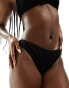 Weekday Ava structured brazilian bikini bottom in black