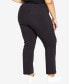 Фото #3 товара Plus Size Super Stretch Zip Regular Length Pant