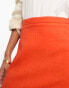 Urban Threads midaxi skirt in bright orange