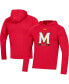 Фото #1 товара Men's Red Maryland Terrapins School Logo Raglan Long Sleeve Hoodie Performance T-shirt