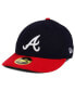 Кепка с зауженным козырьком New Era Atlanta Braves Low Profile AC Performance 59FIFTY Красно-синий, 6 7/8 - фото #1