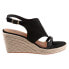 Фото #1 товара Softwalk Hudson S2117-003 Womens Black Wide Leather Wedges Sandals Shoes