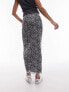 Фото #9 товара Topshop mesh lace print jersey maxi skirt in mono