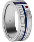 Men's Sapphire (1/4 ct. t.w.), Garnet Accent, & Blue Enamel R2D2 Ring in Sterling Silver