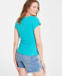 Фото #2 товара Women's Knit Side-Tie T-Shirt, Created for Macy's