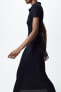 Фото #6 товара Платье-рубашка из трикотажа в рубчик ZARA