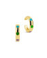 ფოტო #1 პროდუქტის Gold-Tone or Silver-Tone Colorful Enamel Enamel Accent Ear Cuff Set Of 2