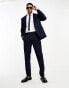 ASOS DESIGN slim suit jacket in crosshatch in navy