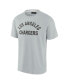 Men's and Women's Gray Los Angeles Chargers Super Soft Short Sleeve T-shirt
