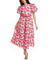 Фото #1 товара Sister Jane Scallop Shore Jacquard Midi Dress Women's Pink Xs