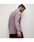 ფოტო #3 პროდუქტის Men's Lavender Stripe-Creased Shirt