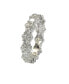 ფოტო #3 პროდუქტის Suzy Levian Sterling Silver Cubic Zirconia Round Cut Cluster Eternity Band