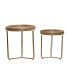 Wood Contemporary Accent Table Set, 2 Piece