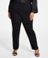 Фото #1 товара Plus Size Hollywood Slim-Fit Ankle Pants
