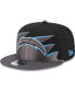 Фото #1 товара Men's Black Los Angeles Chargers Tidal Wave 9FIFTY Snapback Hat