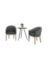 Neroli Gray Fabric Accent Chairs And Side Table Living Room Set