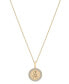 ფოტო #1 პროდუქტის Diamond Cancer Disc 18" Pendant Necklace (1/10 ct. t.w.) in Gold Vermeil, Created for Macy's