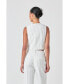 ფოტო #3 პროდუქტის Women's Pinstrpied Vest with Welted Pocket