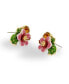 Faux Stone Tropical Flower Cluster Earrings