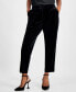 Фото #4 товара Petite High Rise Velvet Pants, Created for Macy's