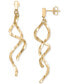 ფოტო #1 პროდუქტის Double Twist Drop Earrings in 14k Gold