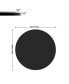 28" Inch Round Tempered Glass Table Top Black Glass 2/5 Inch Thick Beveled Polished Edge