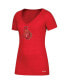ფოტო #2 პროდუქტის Women's Derick Brassard Red Ottawa Senators Name and Number V-Neck T-shirt