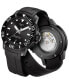 ფოტო #7 პროდუქტის Men's Swiss Automatic SeaStar Black Rubber Strap Diver Watch 43mm