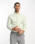 Фото #1 товара ASOS DESIGN skinny satin shirt with cutaway collar in light green