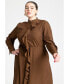 Plus Size Cascade Midi Dress - 22, Carafe