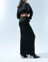 ASOS DESIGN scuba column maxi skirt in black M - фото #12