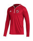 Фото #1 товара Men's New Jersey Devils Team Long Sleeve Quarter-Zip Hoodie T-Shirt