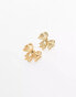 Фото #2 товара Bohomoon marci gold plated stainless steel large bow stud earrings