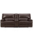 Фото #6 товара CLOSEOUT! Binardo 99" 3 Pc Zero Gravity Leather Sectional with 2 Recliners and 1 Console, Created for Macy's