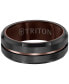 Кольцо Triton Brush Finished Center Line Band. Tungsten, 7.0 - фото #2