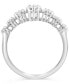 ფოტო #4 პროდუქტის EFFY® Diamond Princess & Marquise Cluster Ring (7/8 ct. t.w.) in 14k White Gold