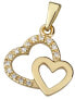 Gold pendant Two hearts 745 249 001 00490 0000000